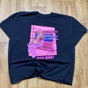 Nicki Minaj Black Tee with White Logo